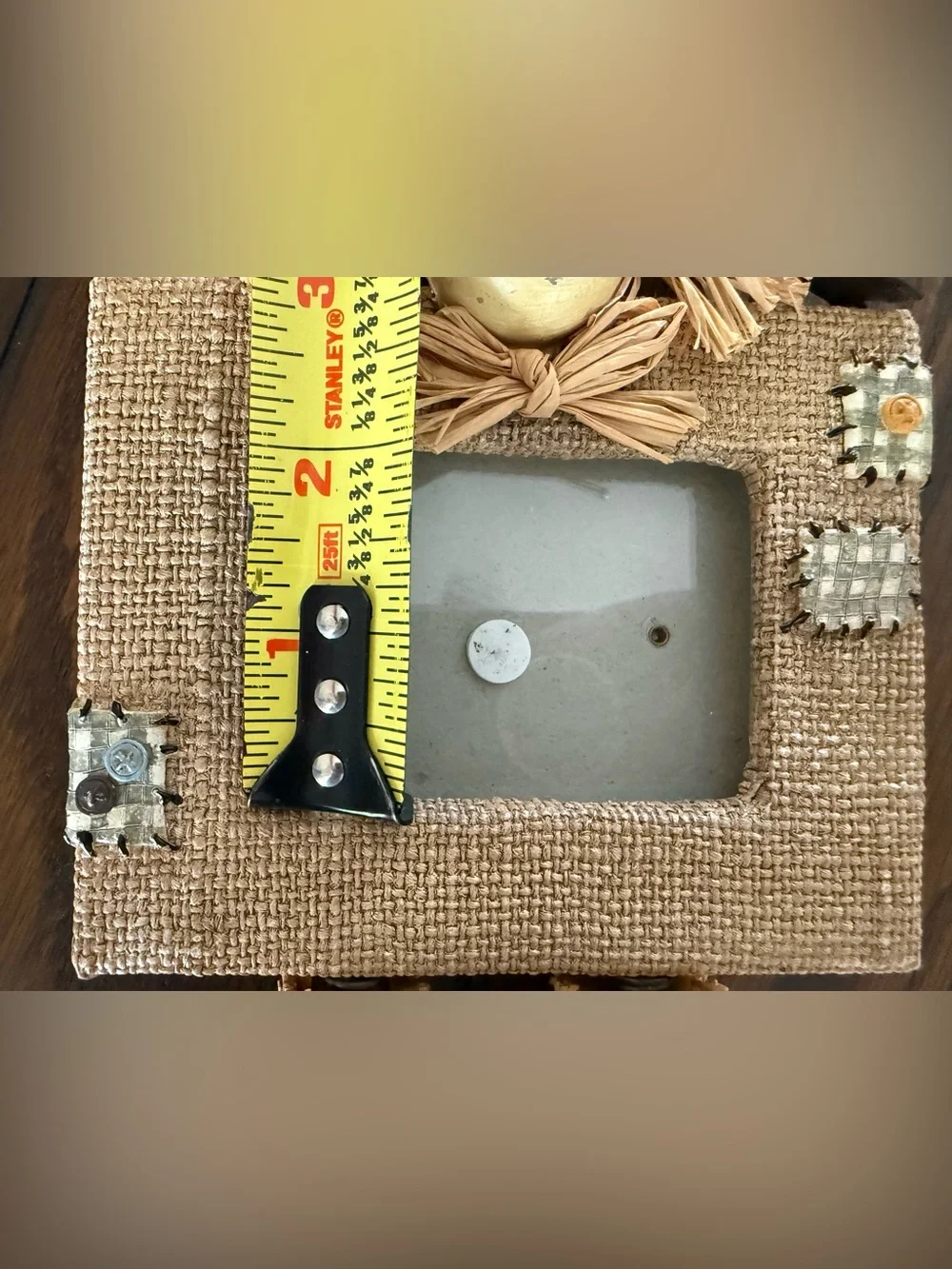 Rustic Scarecrow Picture Frame Fall Harvest Farmhouse Decor
